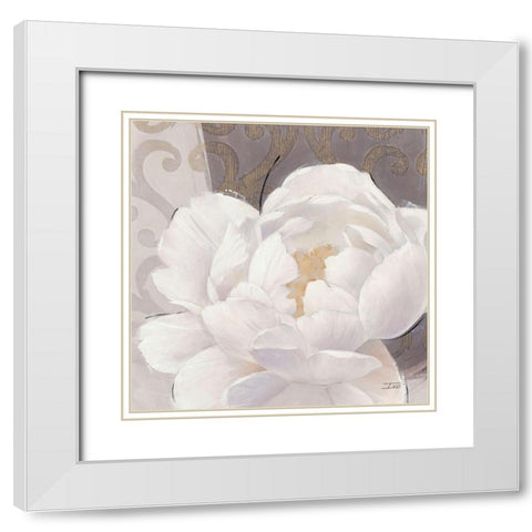Blissful Bloom 2 White Modern Wood Framed Art Print with Double Matting by Stoyanov