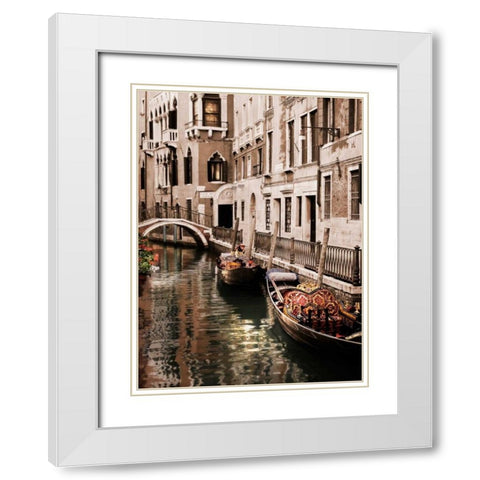 Venice Romance White Modern Wood Framed Art Print with Double Matting by Greenwood, Michael