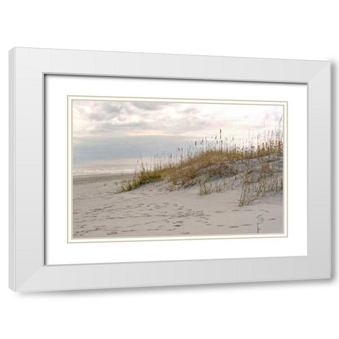 Calm by the Sea White Modern Wood Framed Art Print with Double Matting by Sememza, Marlana