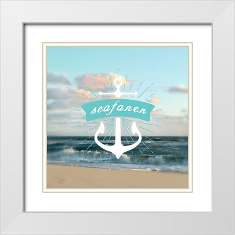 Seafarer White Modern Wood Framed Art Print with Double Matting by Sememza, Marlana