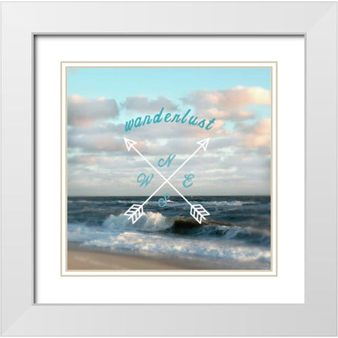 Wanderlust Beach White Modern Wood Framed Art Print with Double Matting by Sememza, Marlana