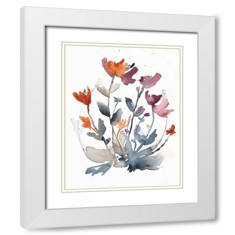 August Garden White Modern Wood Framed Art Print with Double Matting by Johannesson, Karin