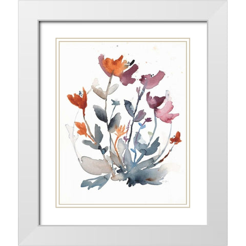 August Garden White Modern Wood Framed Art Print with Double Matting by Johannesson, Karin