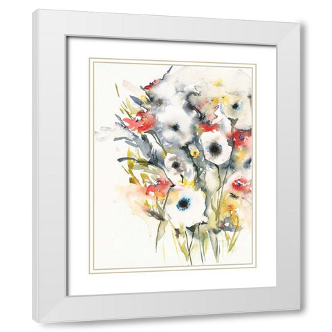 Flowering White Modern Wood Framed Art Print with Double Matting by Johannesson, Karin