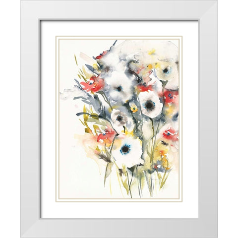 Flowering White Modern Wood Framed Art Print with Double Matting by Johannesson, Karin