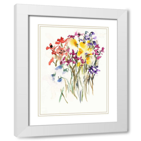Garden Soiree 2 White Modern Wood Framed Art Print with Double Matting by Johannesson, Karin