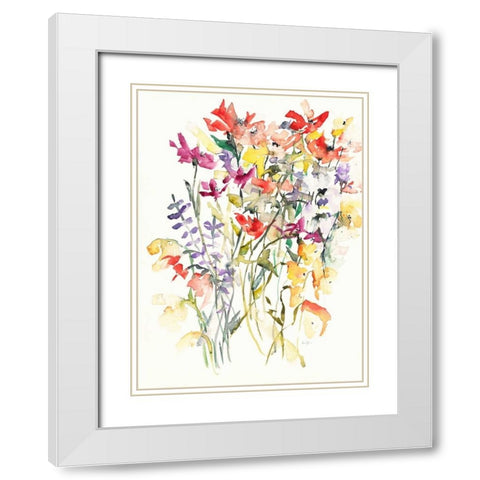 Laughing Lupines 1 White Modern Wood Framed Art Print with Double Matting by Johannesson, Karin