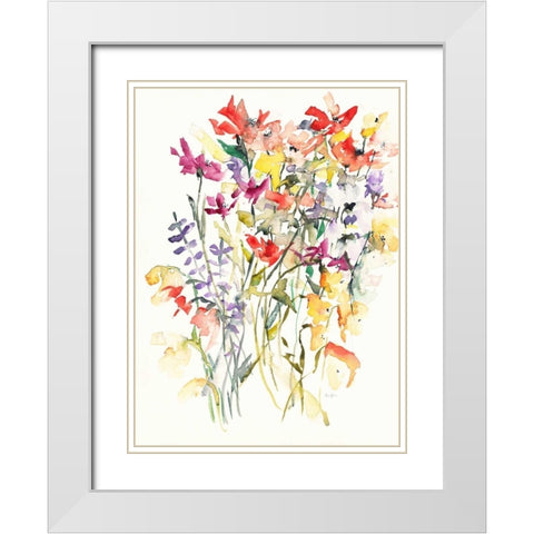 Laughing Lupines 1 White Modern Wood Framed Art Print with Double Matting by Johannesson, Karin
