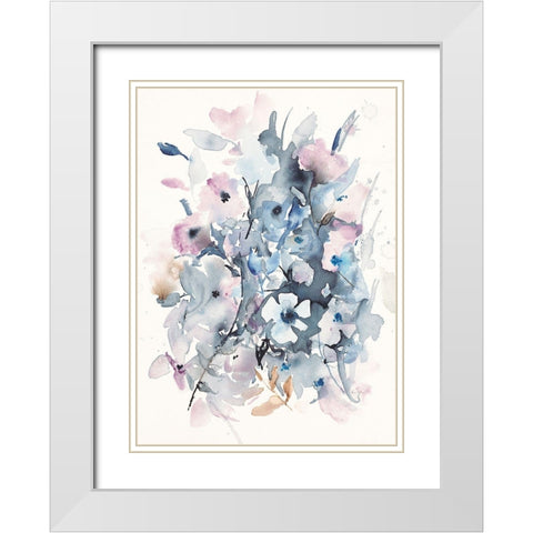 Beautiful Tangles White Modern Wood Framed Art Print with Double Matting by Johannesson, Karin