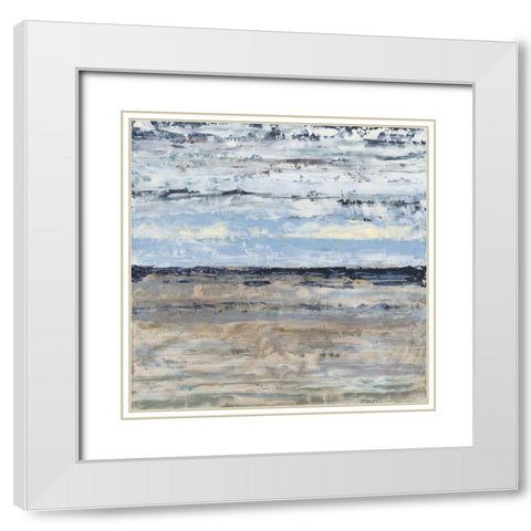 Soothing Shores White Modern Wood Framed Art Print with Double Matting by Phelps, Edith