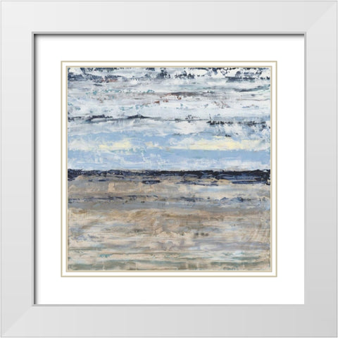 Soothing Shores White Modern Wood Framed Art Print with Double Matting by Phelps, Edith