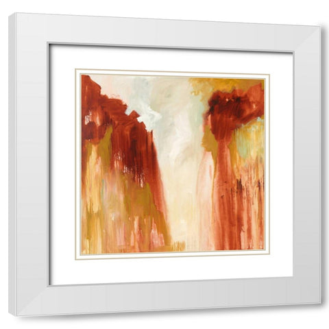 Red Rocks White Modern Wood Framed Art Print with Double Matting by Phelps, Edith