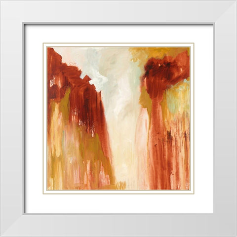 Red Rocks White Modern Wood Framed Art Print with Double Matting by Phelps, Edith