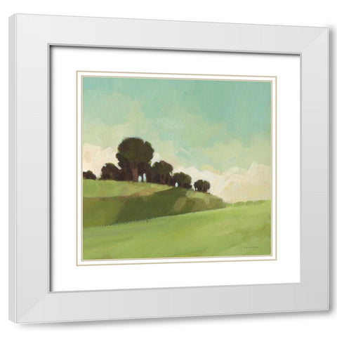 Knoll View 2 Square White Modern Wood Framed Art Print with Double Matting by Edwards, DB