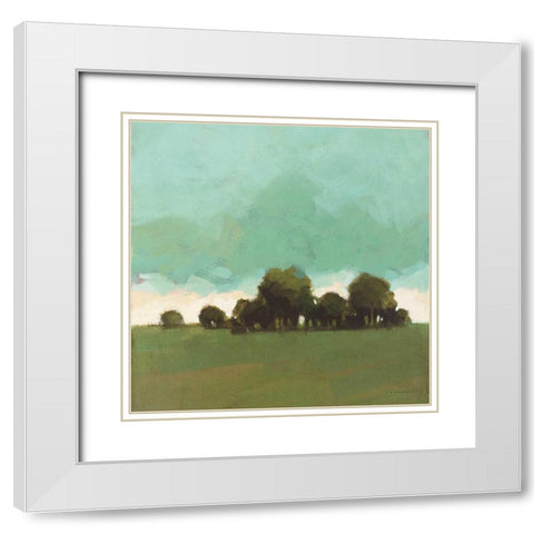 Knoll View 4 Square White Modern Wood Framed Art Print with Double Matting by Edwards, DB