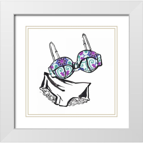 Vintage Lingerie White Modern Wood Framed Art Print with Double Matting by Sunflowerman