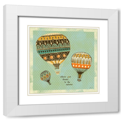 Dream Balloon 2 White Modern Wood Framed Art Print with Double Matting by Faust, Richard