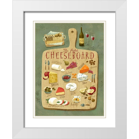 Cheeseboard White Modern Wood Framed Art Print with Double Matting by Faust, Richard