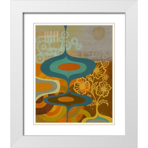 Illusion White Modern Wood Framed Art Print with Double Matting by Faust, Richard