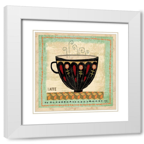 Barrista Beauty 4 White Modern Wood Framed Art Print with Double Matting by Faust, Richard