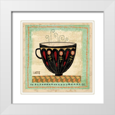 Barrista Beauty 4 White Modern Wood Framed Art Print with Double Matting by Faust, Richard