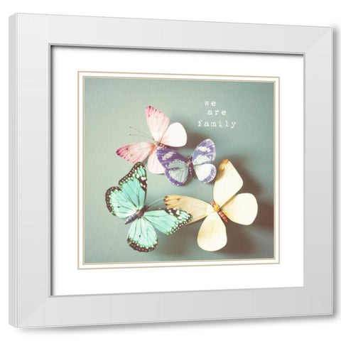 We Are Family White Modern Wood Framed Art Print with Double Matting by Susannah Tucker Photography