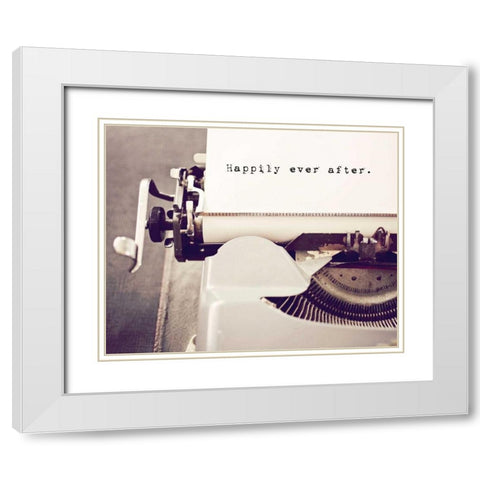 Happily Ever After White Modern Wood Framed Art Print with Double Matting by Susannah Tucker Photography