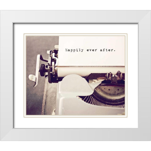 Happily Ever After White Modern Wood Framed Art Print with Double Matting by Susannah Tucker Photography