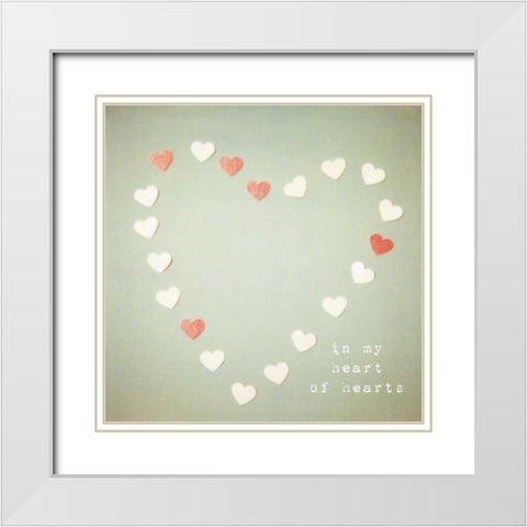 In My Heart of Hearts White Modern Wood Framed Art Print with Double Matting by Susannah Tucker Photography
