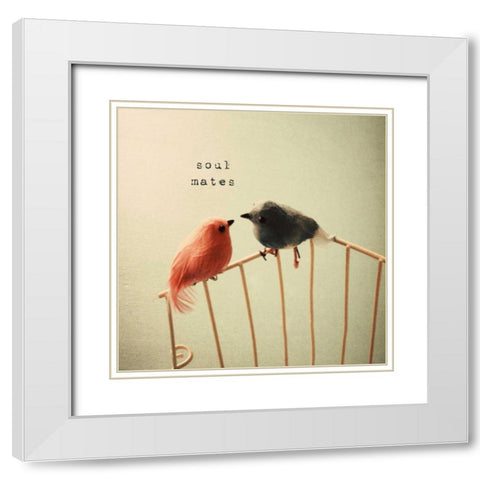 Soulmates White Modern Wood Framed Art Print with Double Matting by Susannah Tucker Photography