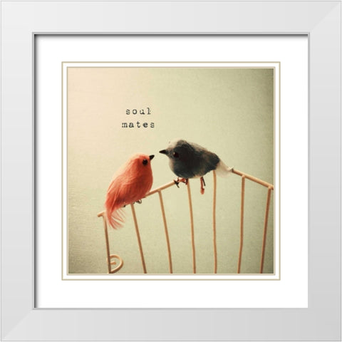 Soulmates White Modern Wood Framed Art Print with Double Matting by Susannah Tucker Photography