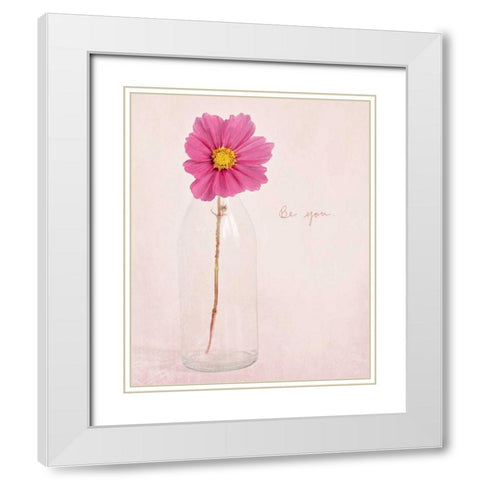 Quiet Floral Setting 1 White Modern Wood Framed Art Print with Double Matting by Susannah Tucker Photography