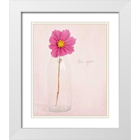 Quiet Floral Setting 1 White Modern Wood Framed Art Print with Double Matting by Susannah Tucker Photography