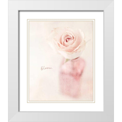 Quiet Floral Setting 2 White Modern Wood Framed Art Print with Double Matting by Susannah Tucker Photography