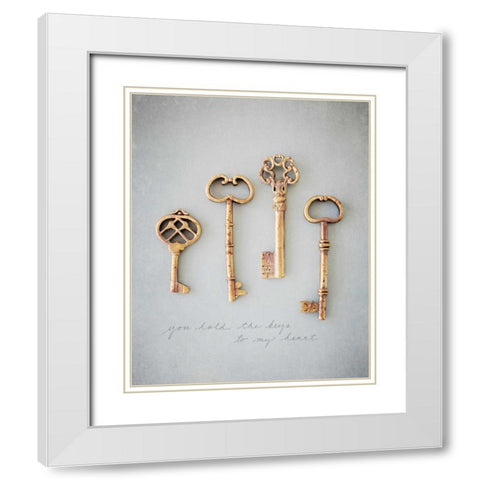 You Hold The Keys White Modern Wood Framed Art Print with Double Matting by Susannah Tucker Photography
