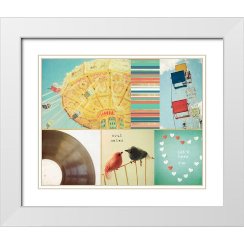 Lets Have Fun Together White Modern Wood Framed Art Print with Double Matting by Susannah Tucker Photography