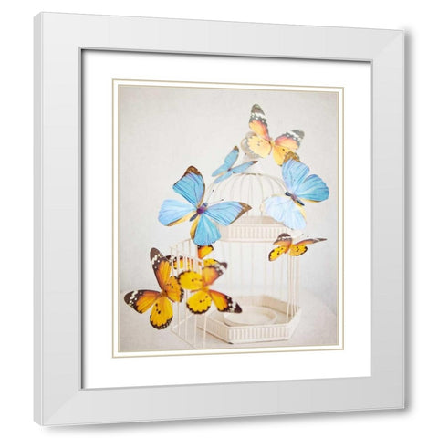 Happy Daydream 2 White Modern Wood Framed Art Print with Double Matting by Susannah Tucker Photography