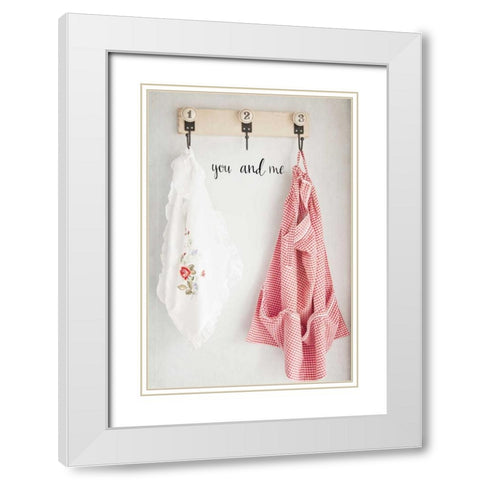 You and Me White Modern Wood Framed Art Print with Double Matting by Susannah Tucker Photography