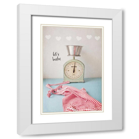 Lets Bake White Modern Wood Framed Art Print with Double Matting by Susannah Tucker Photography