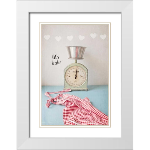 Lets Bake White Modern Wood Framed Art Print with Double Matting by Susannah Tucker Photography