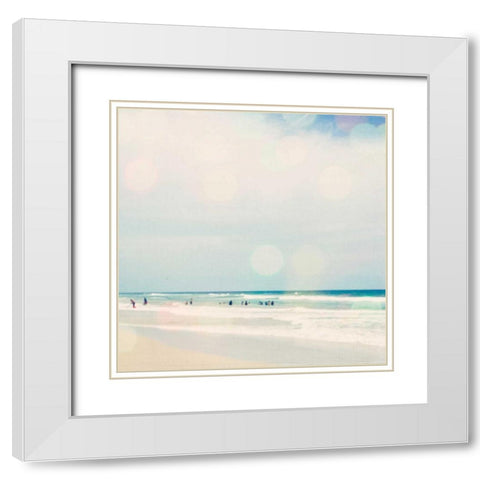Sun Speckled Beach White Modern Wood Framed Art Print with Double Matting by Susannah Tucker Photography