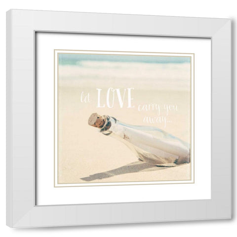 let Love Carry You Away White Modern Wood Framed Art Print with Double Matting by Susannah Tucker Photography