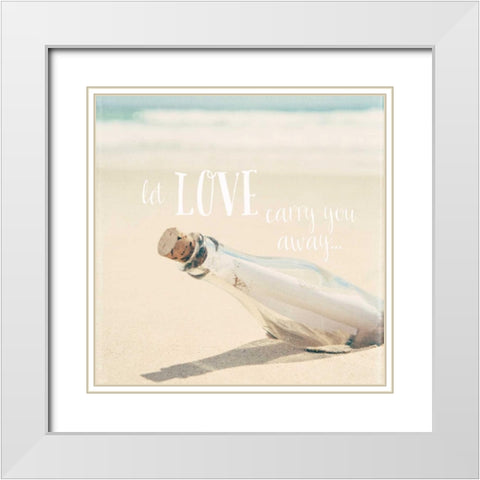 let Love Carry You Away White Modern Wood Framed Art Print with Double Matting by Susannah Tucker Photography