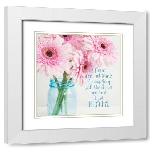 It Just Blooms White Modern Wood Framed Art Print with Double Matting by Susannah Tucker Photography