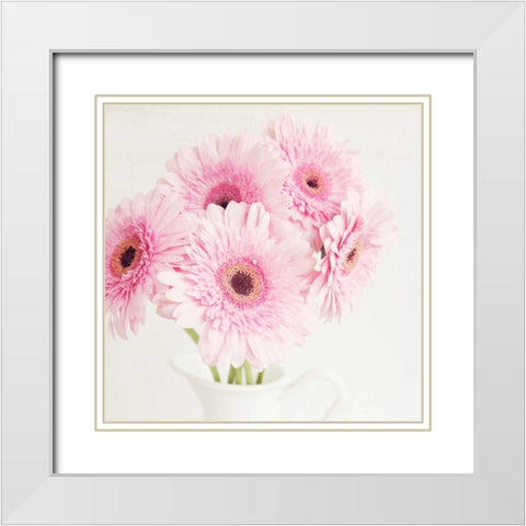 Pretty in Pink White Modern Wood Framed Art Print with Double Matting by Susannah Tucker Photography