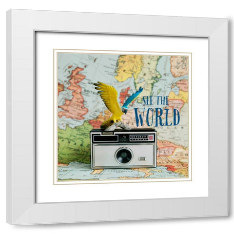 See The World White Modern Wood Framed Art Print with Double Matting by Susannah Tucker Photography