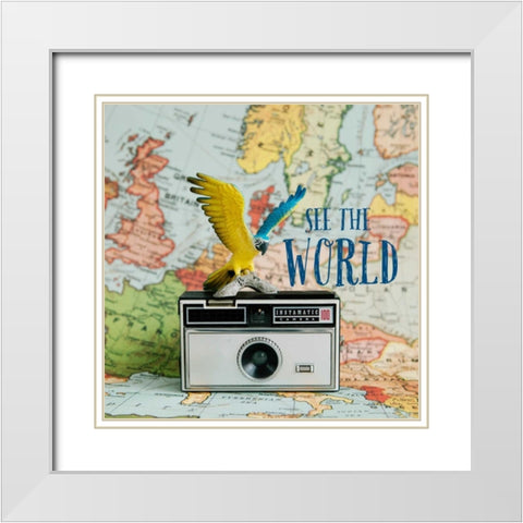 See The World White Modern Wood Framed Art Print with Double Matting by Susannah Tucker Photography