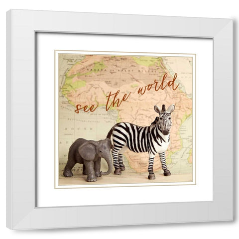 See The World White Modern Wood Framed Art Print with Double Matting by Susannah Tucker Photography