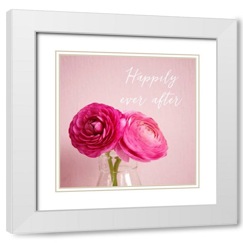 Happily Ever After White Modern Wood Framed Art Print with Double Matting by Susannah Tucker Photography
