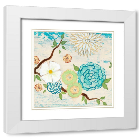 Heavenly Birds 2 White Modern Wood Framed Art Print with Double Matting by Studio M